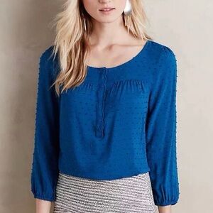 Maeve long sleeve navy top